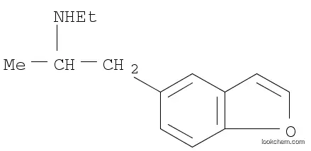Molecular Structure of 1445566-01-7 (5-Benzofuranethanamine, N-ethyl-α-methyl-)
